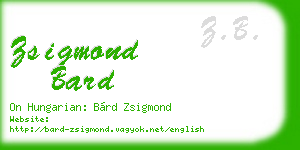 zsigmond bard business card